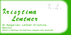 krisztina lentner business card